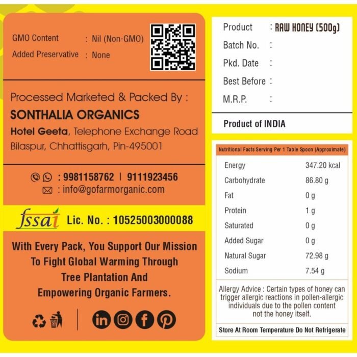 Natural Raw Honey - 500ml - Image 3